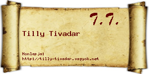 Tilly Tivadar névjegykártya
